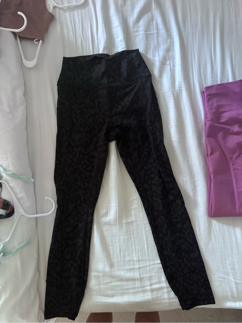 lululemon athletica Black Tonal Leopard Leggings